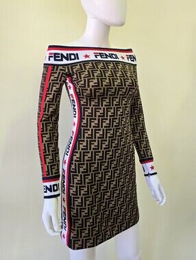 Fendi x Fila Printed Mini Dress